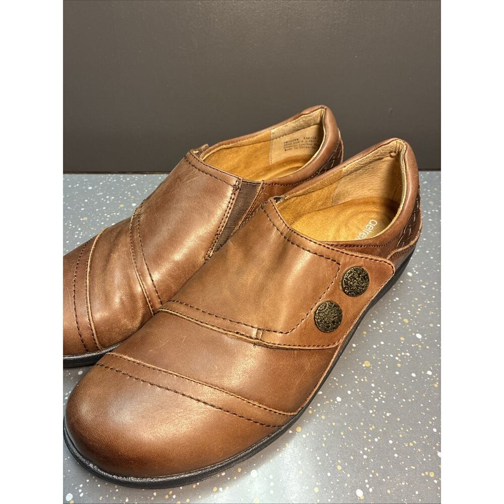 Aetrex Karina Brown Leather Monk Strap Women’s Shoes Comfort US Size 9-9.5 EUC